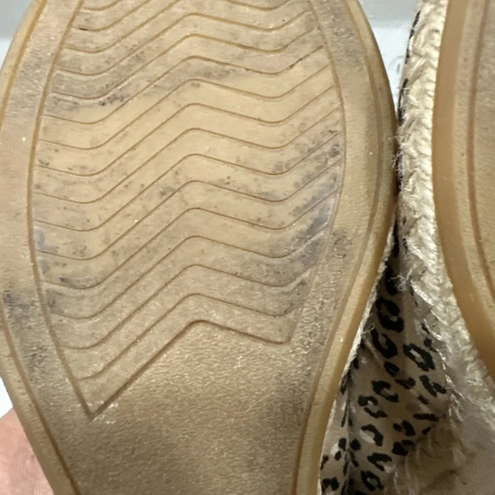 TOMS Women's Michelle Espadrille Wedge Sandal In Natural Leopard Size W 7